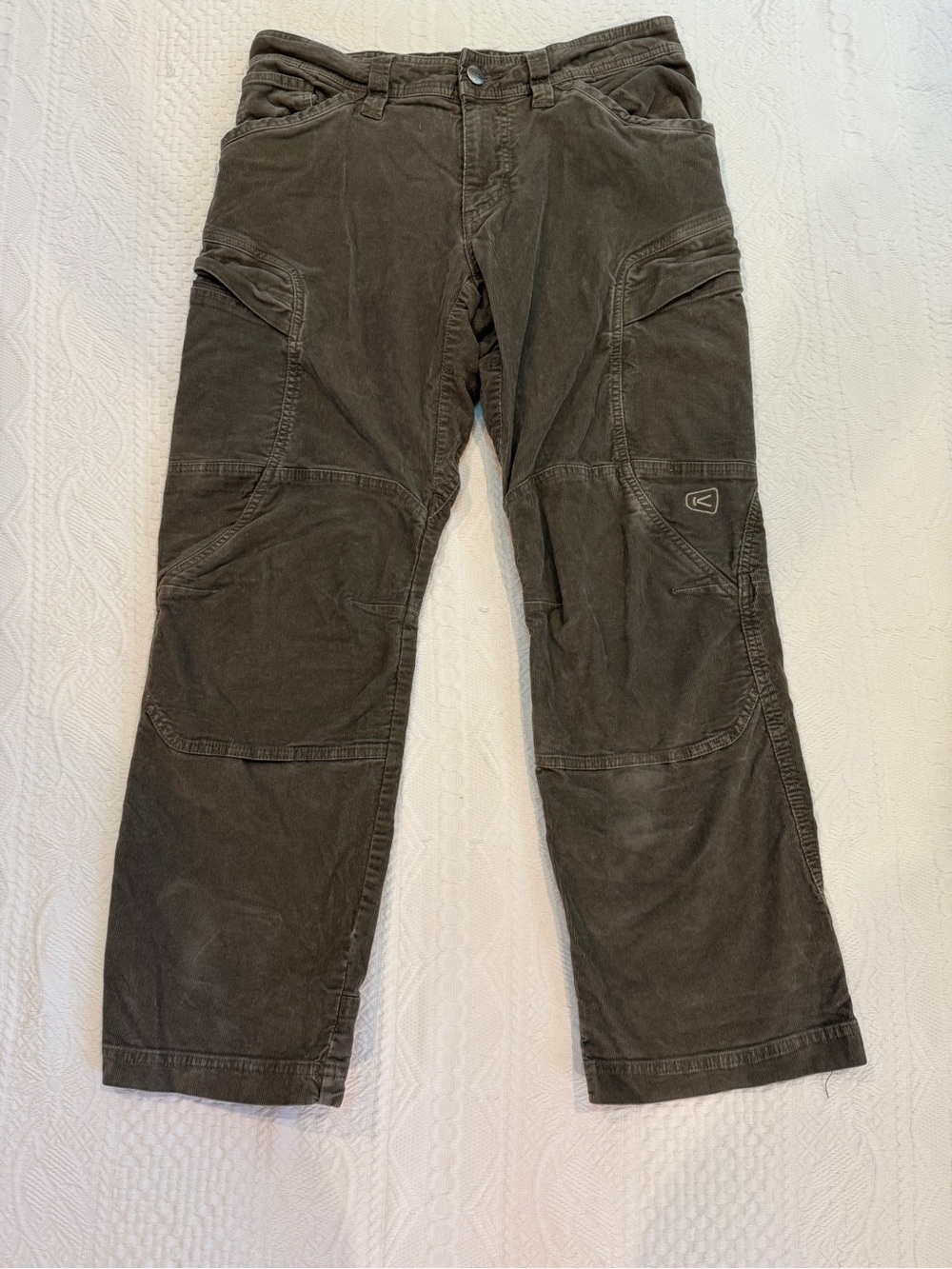 KEEN Mens Corduroy Utility Cargo Pant 32x30 Gray Hiking Workwear